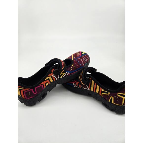 Kuna Prints Molas Art Shoes Vegan Mary Jane Flat Handcrafted Sz 36 US 5.5 - Picture 4 of 9